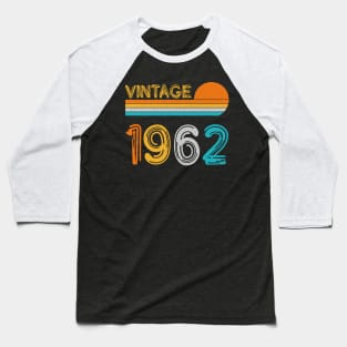 Vintage 1962 Happy 61st Birthday Retro Baseball T-Shirt